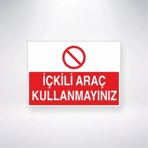 İçkili Araç Kullanmayınız Sticker 20X28 Cm