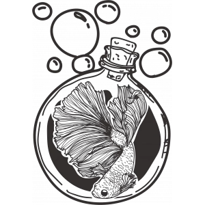 İksir Kelebek Sticker 10x10 cmRenkli Sticker