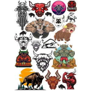 İnek Sticker Set 5 18 Parça Telefon, Tablet, Defter, Laptop Sticker