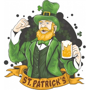 İrlandalı 2 Sticker 10x10 cmRenkli Sticker