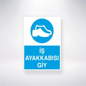 İş Ayakkabısı Giy Sticker 20X28 Cm