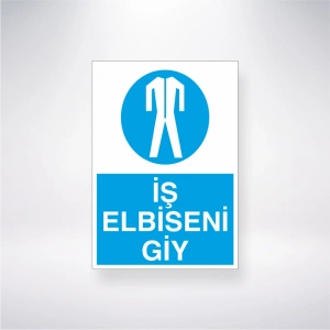 İş Elbiseni Giy Sticker 20X28 Cm