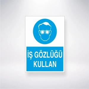 İş Gözlüğü Kullan Sticker 20X28 Cm