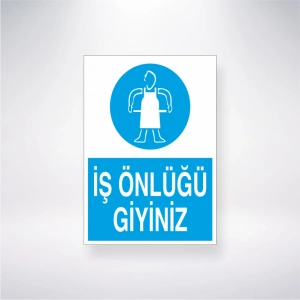İş Önlüğü Giyiniz Sticker 20X28 Cm