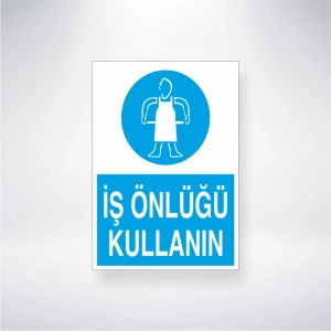 İş Önlüğü Kullanın Sticker 20X28 Cm