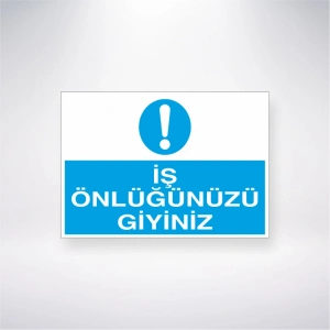İş Önlüğünüzü Giyiniz Sticker 20X28 Cm