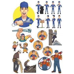 İşçi Sticker Set-1 15 Parça Telefon, Tablet, Defter, Laptop Sticker