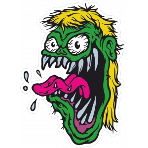 Zombi Sticker 10x10 cmRenkli Sticker