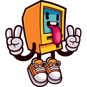 Tv Sticker 10x10 cmRenkli Sticker