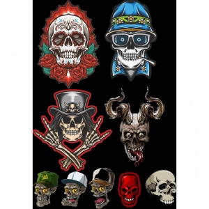 İskelet Sticker Set-4 9 Parça Telefon, Tablet, Defter, Laptop Sticker