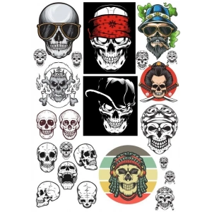 İskelet Sticker Set-8 15 Parça Telefon, Tablet, Defter, Laptop Sticker