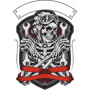 iskelet Tablo Sticker 10x10 cmRenkli Sticker