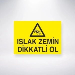 Islak Zemin Dikkatli Ol Sticker 20X28 Cm