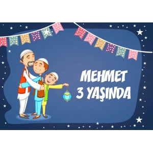 İslam Temalı Doğum Günü Afişi 50X70 cm
