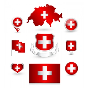 İsviçre Sticker Set