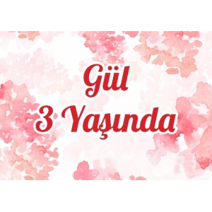 Gül Temalı Doğum Günü Afişi 50X70 cm