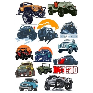 Jeep Offroad Araba Sticker Set 13 Parça Telefon, Tablet, Defter, Laptop Sticker