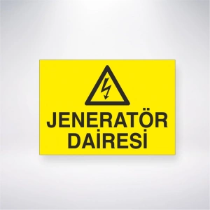 Jeneratör Dairesi Sticker 20X28 Cm
