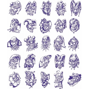 Joker Yüzü Sticker Set 25 Parça Telefon, Tablet, Defter, Laptop Sticker