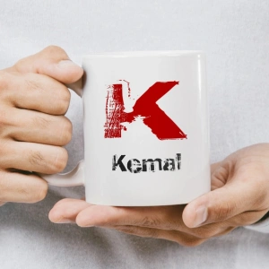 K Harfi İsme Özel Kupa