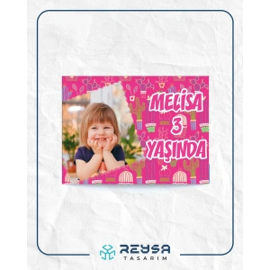 Kaktüs Temalı Doğum Günü Afiş 35X50 cm