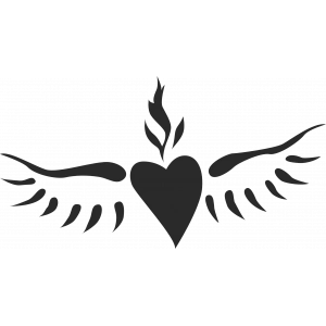 Kalp Sticker 10x10 cmRenkli Sticker