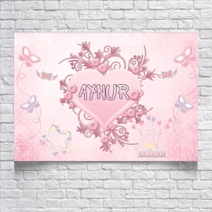 Kalp Temalı Doğum Günü Afişi 70X100 cm