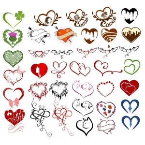 Kalpler Sticker Set 30 Parça Telefon, Tablet, Defter, Laptop Sticker