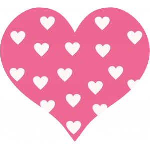 Kalpli Pembe Kalp Duvar Stickerı