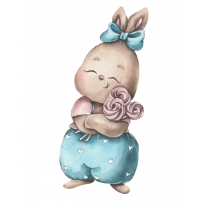 Kalpli Tavşan Duvar Stickerı