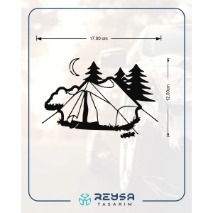Kamp Araba Stickeri 17x17 Cm Siyah
