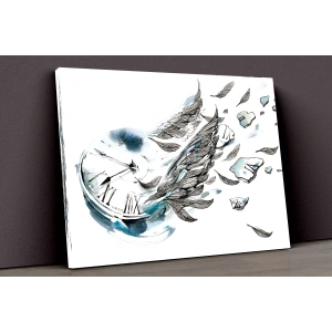 Kanatlı Saat Kanvas