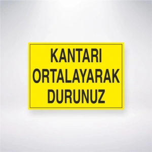 Kantarı Ortalayarak Durunuz Sticker 20X28 Cm