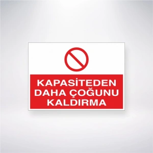 Kapasiteden Daha Çoğunu Kaldırma Sticker 20X28 Cm