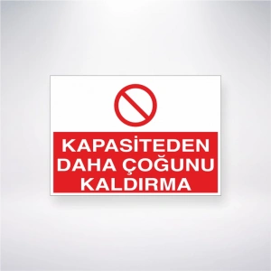 Kapasiteden Daha Çoğunu Kaldırma Sticker 20X28 Cm