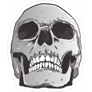 Kurukafa Sticker 5 10x10 cmRenkli Sticker