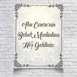 Kar Temalı Mevlüd Afişi 70x100 Cm