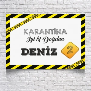 Karantina Teamlı Doğum Günü Afişi 35X50 cm