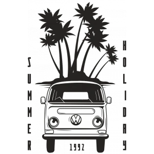 kARAVAN ve Tatil Sticker 10x10 cmRenkli Sticker