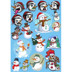 Kardan Adam Sticker Set 15 Parça Telefon, Tablet, Defter, Laptop Sticker