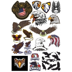 Kartal Eagle Sticker Set-17 17 Parça Telefon, Tablet, Defter, Laptop Sticker