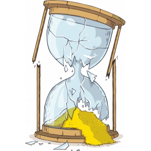 Kum Saati Sticker 10x10 cmRenkli Sticker