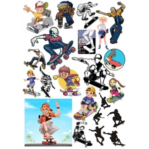 Kaykay Sticker Set 25 Parça Telefon, Tablet, Defter, Laptop Sticker