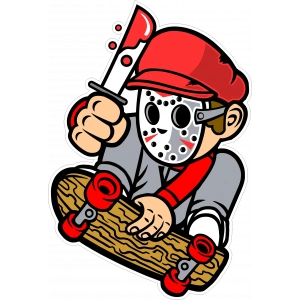 Kaykaycı 2 Sticker 10x10 cmRenkli Sticker