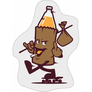 sigar içen kalem sticker 10x10 cmRenkli Sticker