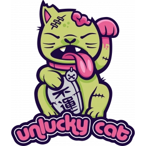 Unlucky Cat Şanssız Kedi 10x10 cmRenkli Sticker