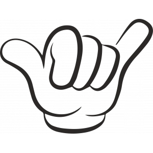 el işareti sticler 10x10 cmRenkli Sticker