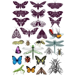 Kelebek Sticker Set-1 18 Parça Telefon, Tablet, Defter, Laptop Sticker