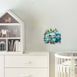 Kış Ormanı Karavanı Duvar Stickerı