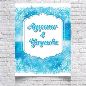 Kış Temalı Doğum Günü Afişi 50X70 cm
